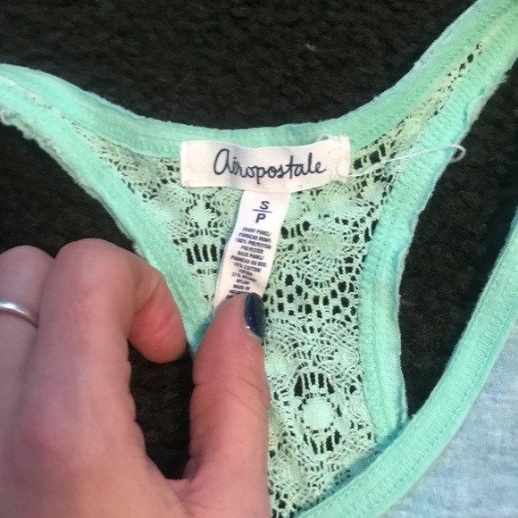 Tank top with see threw back size small teal color - Picture 2 of 3